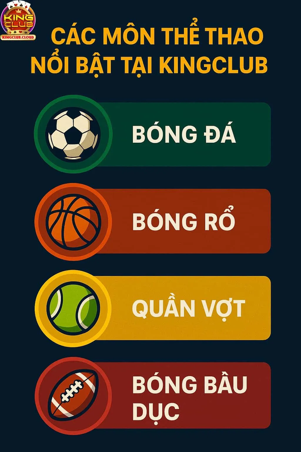 Các Môn Thể Thao Nổi Bật Tại Kingclub